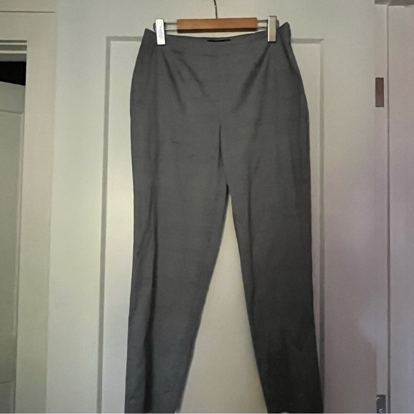 Piazza Sempione Audrey Silk Silver/Gray Metallic Cropped Trousers - Picture 5 of 9